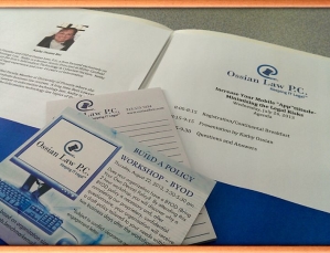 Binder containing materials from "Increase Your Mobile 'App"titude" presentation