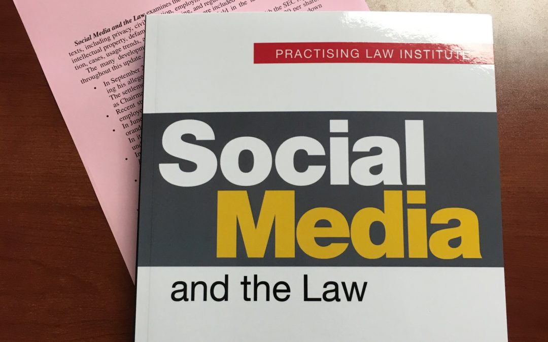 Social Media and the Law Book and update page